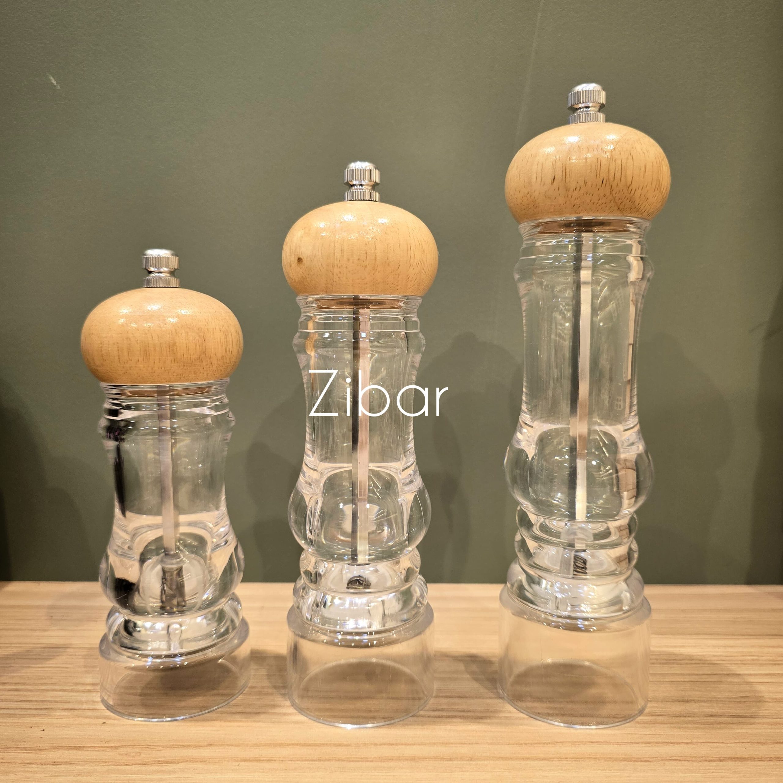 فلفلساب چوبی با بدنه شفاف